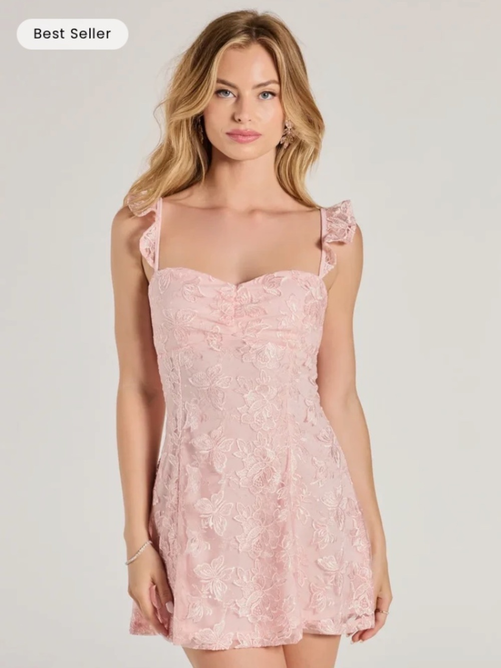 Stroll The Garden Butterfly Lace A-Line Mini Dress Size Small NWT
